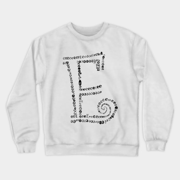 E letter Crewneck Sweatshirt by hedehede